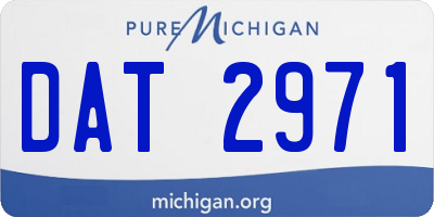 MI license plate DAT2971
