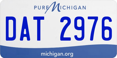 MI license plate DAT2976