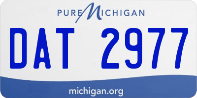 MI license plate DAT2977