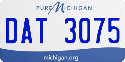 MI license plate DAT3075