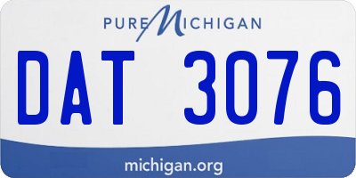 MI license plate DAT3076