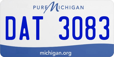 MI license plate DAT3083