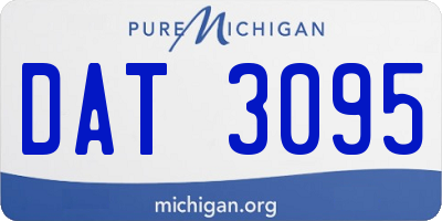 MI license plate DAT3095