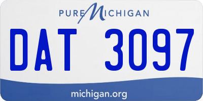MI license plate DAT3097