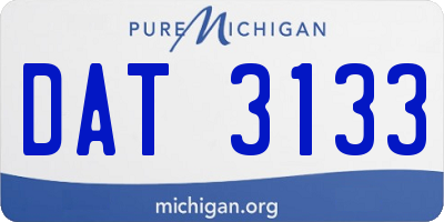 MI license plate DAT3133
