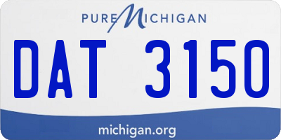 MI license plate DAT3150