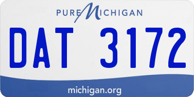 MI license plate DAT3172