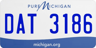 MI license plate DAT3186