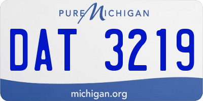 MI license plate DAT3219