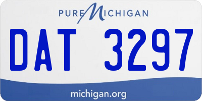 MI license plate DAT3297