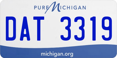 MI license plate DAT3319