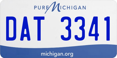 MI license plate DAT3341