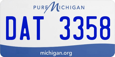 MI license plate DAT3358