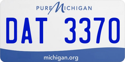 MI license plate DAT3370