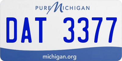 MI license plate DAT3377