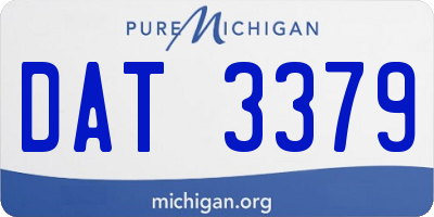 MI license plate DAT3379