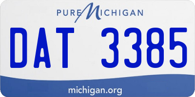 MI license plate DAT3385