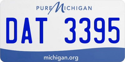 MI license plate DAT3395