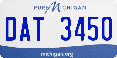 MI license plate DAT3450