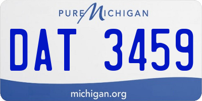 MI license plate DAT3459