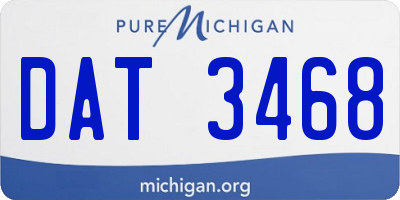 MI license plate DAT3468