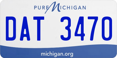 MI license plate DAT3470