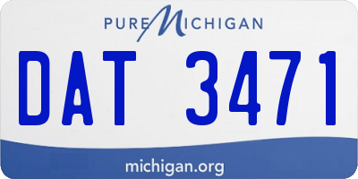 MI license plate DAT3471