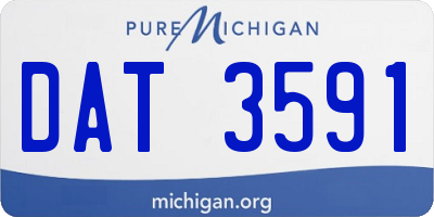 MI license plate DAT3591
