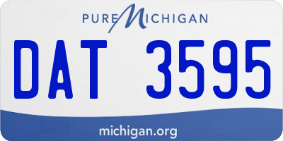 MI license plate DAT3595