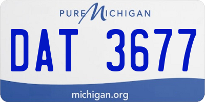 MI license plate DAT3677