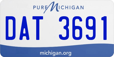 MI license plate DAT3691