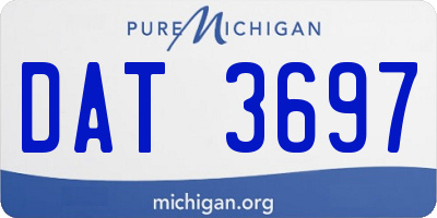 MI license plate DAT3697