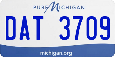 MI license plate DAT3709