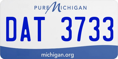 MI license plate DAT3733