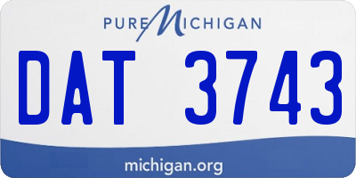 MI license plate DAT3743