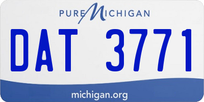 MI license plate DAT3771