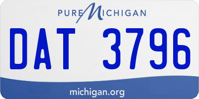 MI license plate DAT3796