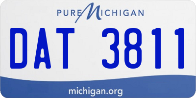 MI license plate DAT3811