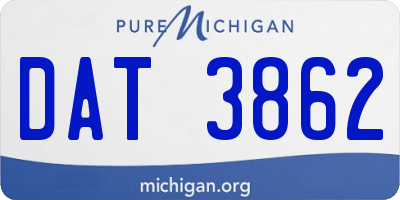 MI license plate DAT3862