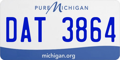 MI license plate DAT3864