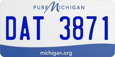 MI license plate DAT3871