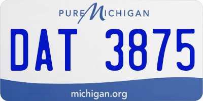 MI license plate DAT3875