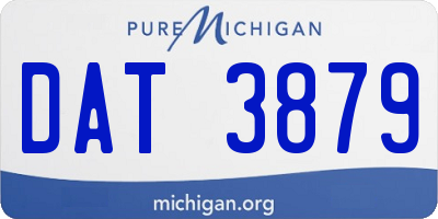 MI license plate DAT3879