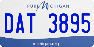 MI license plate DAT3895
