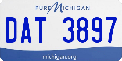 MI license plate DAT3897