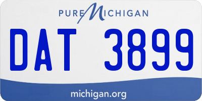 MI license plate DAT3899