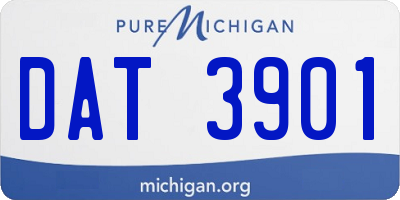 MI license plate DAT3901