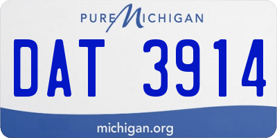 MI license plate DAT3914
