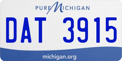 MI license plate DAT3915