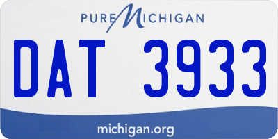 MI license plate DAT3933
